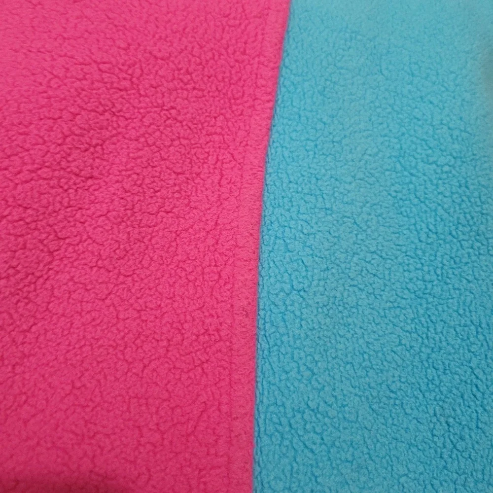 The North Face Girls Multicolor Fleece Full Zip Cotton Candy Pink/Blue Large